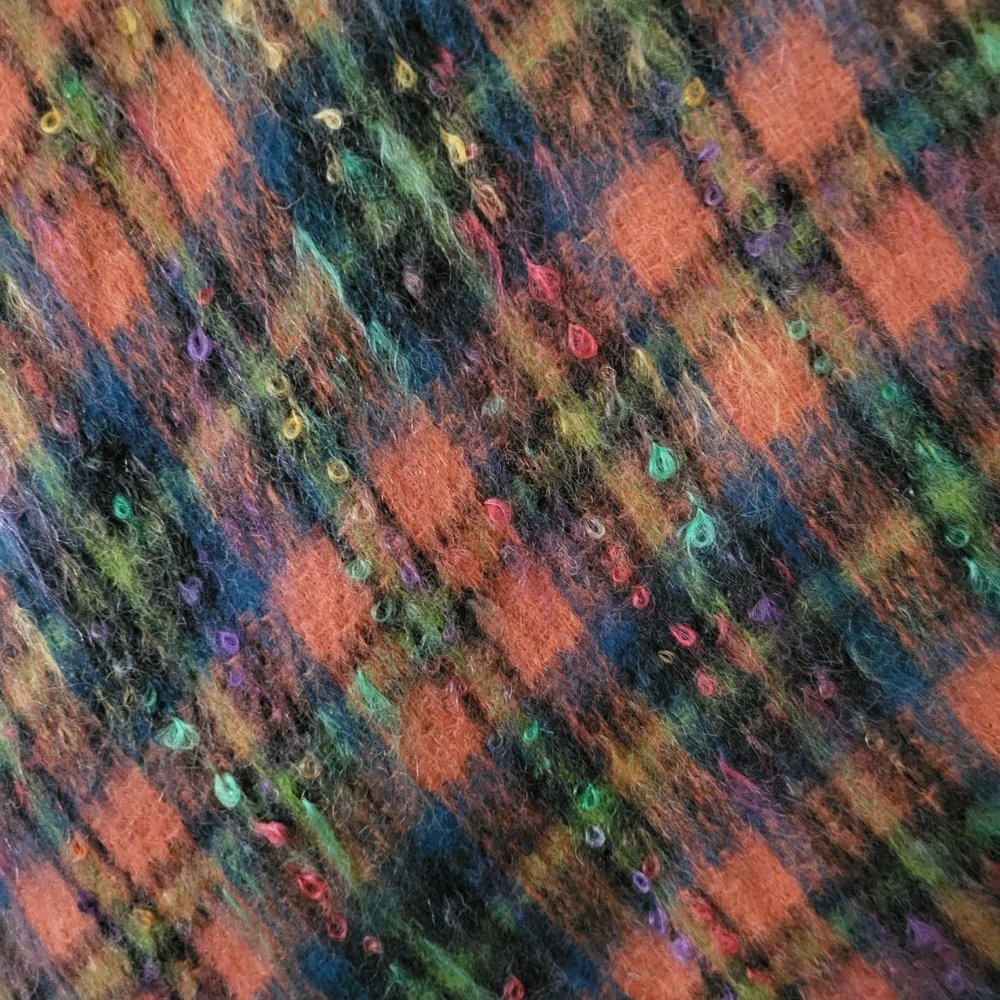 CHARLES  GRAY  LONDON VINTAGE MOHAIR PLAID SKIRT - Picture 5 of 5